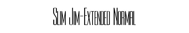 Slim Jim-Extended Normal font preview