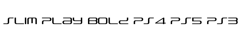 Slim Play Bold PS4 PS5 PS3 font preview