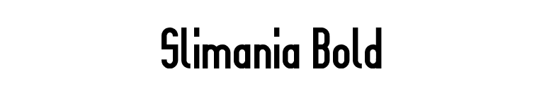 Slimania Bold font preview