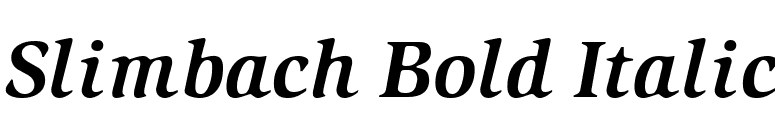 Slimbach Bold Italic font preview