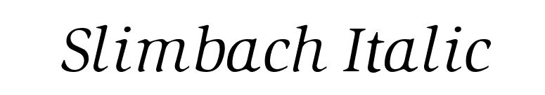 Slimbach Italic font preview