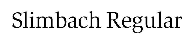 Slimbach Regular font preview