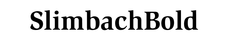 SlimbachBold font preview