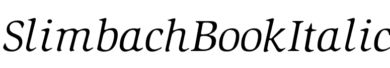 SlimbachBookItalic font preview
