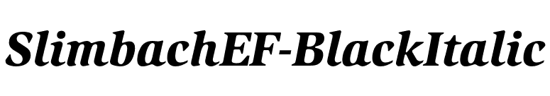 SlimbachEF-BlackItalic font preview