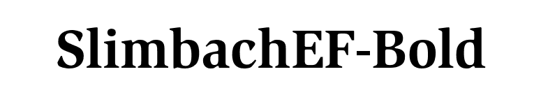 SlimbachEF-Bold font preview