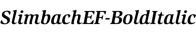 SlimbachEF-BoldItalic font preview