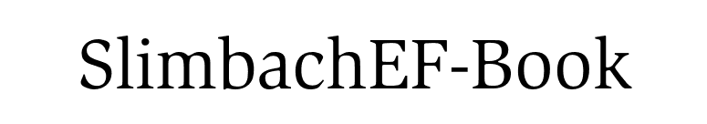 SlimbachEF-Book font preview
