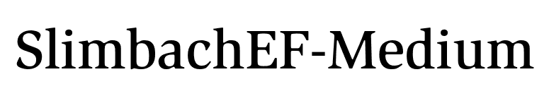 SlimbachEF-Medium font preview