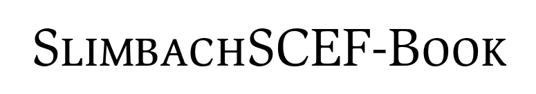 SlimbachSCEF-Book font preview