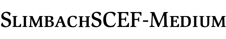 SlimbachSCEF-Medium font preview