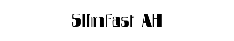SlimFast AH font preview