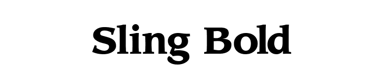 Sling Bold font preview