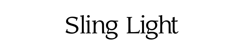 Sling Light font preview