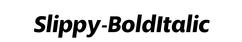 Slippy-BoldItalic font preview