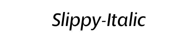 Slippy-Italic font preview
