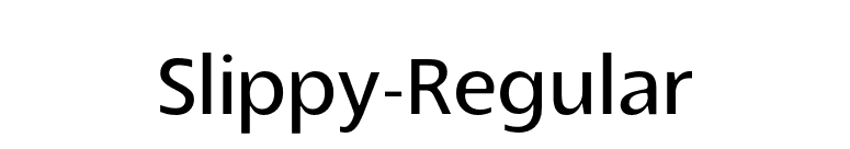Slippy-Regular font preview