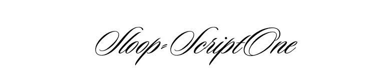 Sloop-ScriptOne font preview