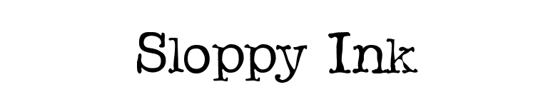 Sloppy Ink font preview