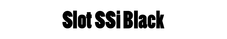 Slot SSi Black font preview