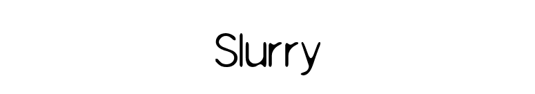 Slurry font preview
