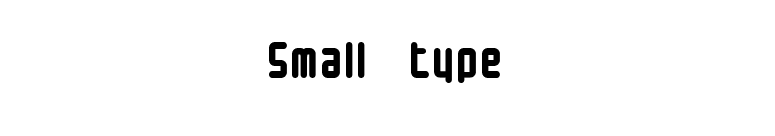 Small type font preview
