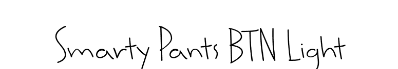 Smarty Pants BTN Light font preview