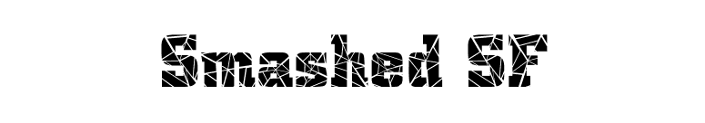 Smashed SF font preview