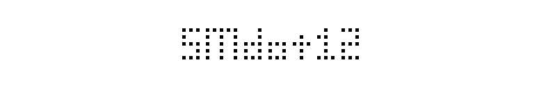 SMdot12 font preview