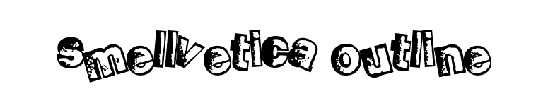 Smellvetica Outline font preview