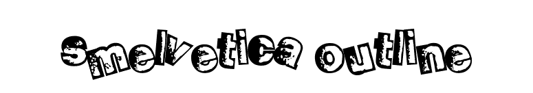 Smelvetica Outline font preview