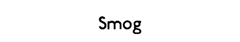 Smog font preview