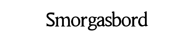 Smorgasbord font preview