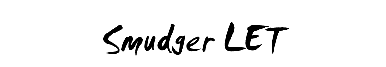 Smudger LET font preview