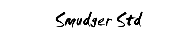 Smudger Std font preview