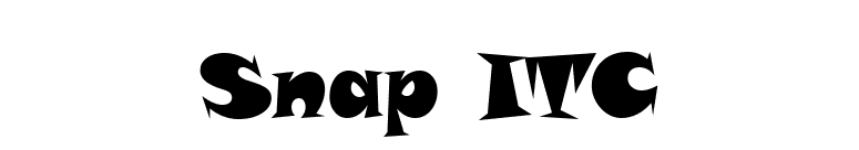 Snap ITC font preview