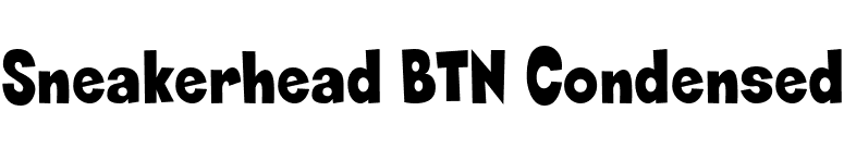 Sneakerhead BTN Condensed font preview