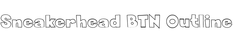 Sneakerhead BTN Outline font preview