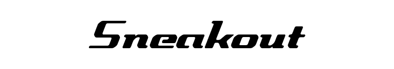 Sneakout font preview