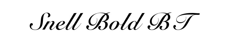 Snell Bold BT font preview