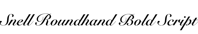 Snell Roundhand Bold Script font preview