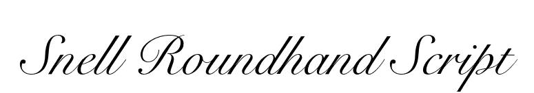 Snell Roundhand Script font preview