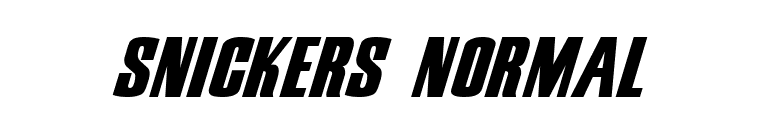 Snickers Normal font preview