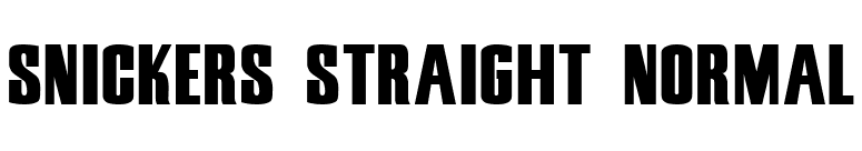 Snickers Straight Normal font preview