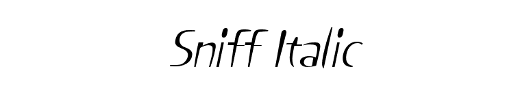 Sniff Italic font preview