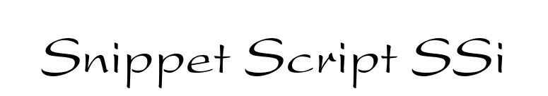 Snippet Script SSi font preview