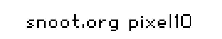 snoot.org pixel10 font preview