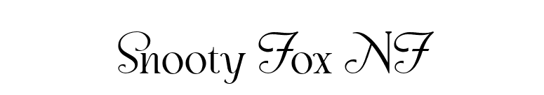 Snooty Fox NF font preview