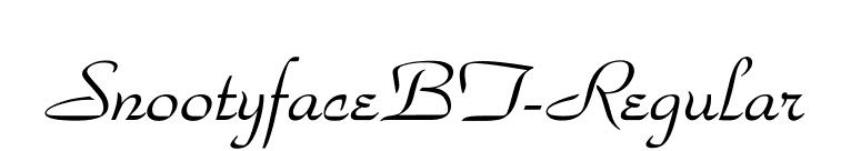 SnootyfaceBT-Regular font preview