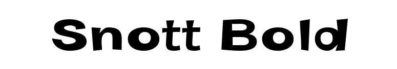 Snott Bold font preview